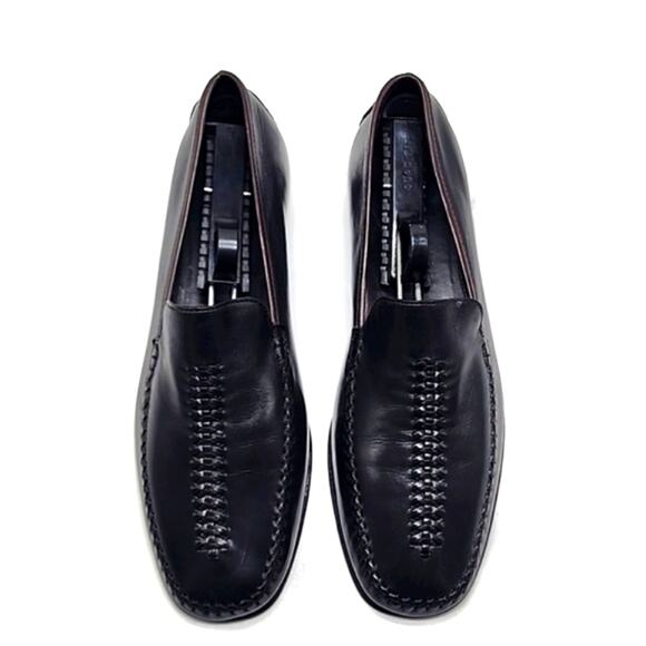 COLE HAAN JUSTINA BROWN LEATHER WOVEN MOC-TOE LOAFERS WOMEN'S SIZE 10 VGUC - Picture 3 of 16